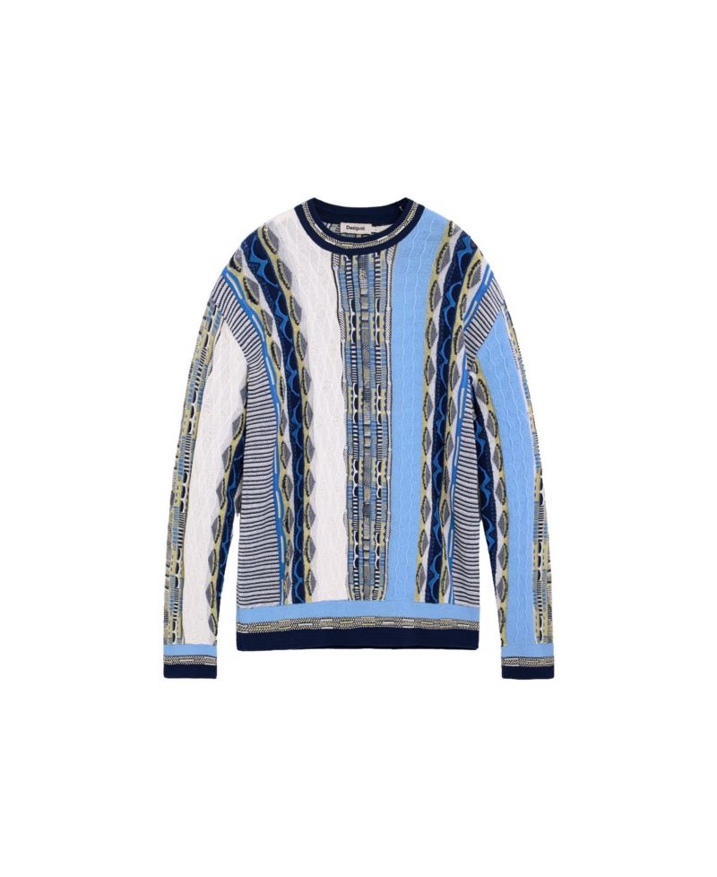 Men's Jacquard Striped Sweater