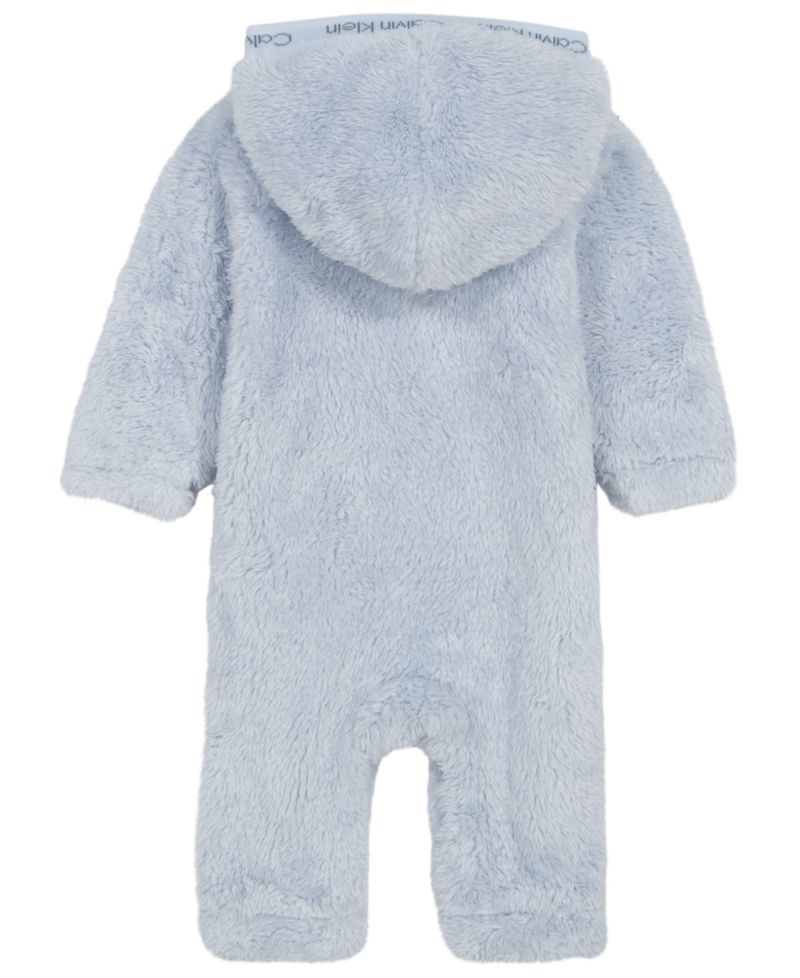 Baby Boys' Hooded Sherpa Long-Sleeve Coverall
