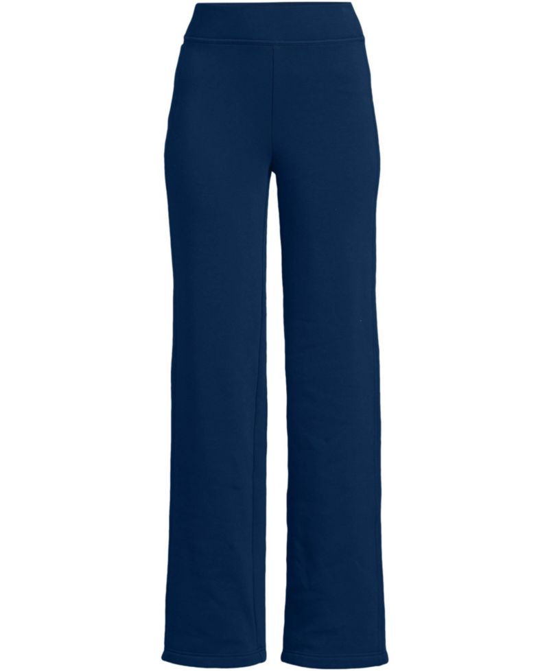 Women's Petite Serious Sweats High Rise Fleece Lined Straight Leg Pants