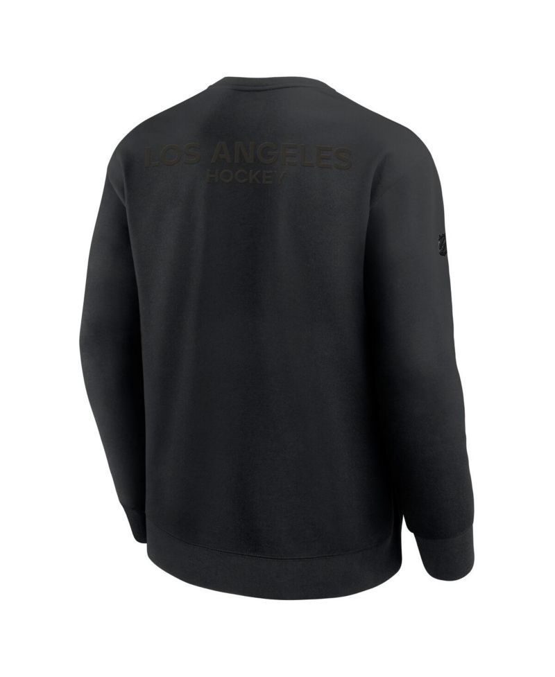 Men's Black Los Angeles Kings Authentic Pro Road Tri-Blend Sweatshirt