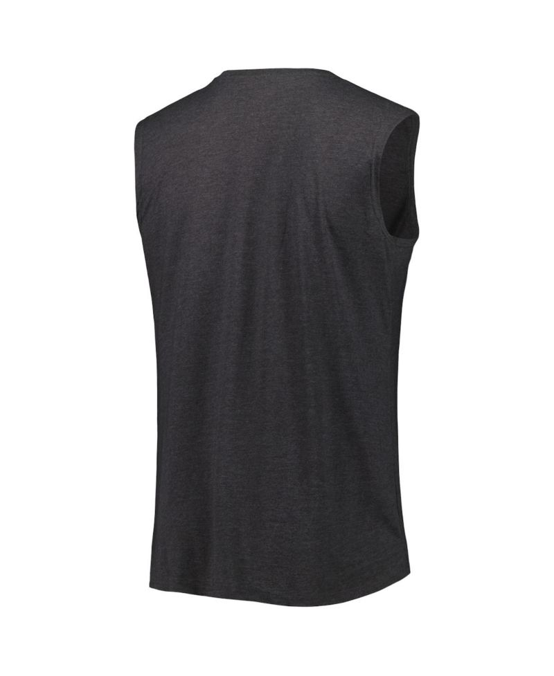 Women's Heather Charcoal New Orleans Saints Plus Size Tank Top