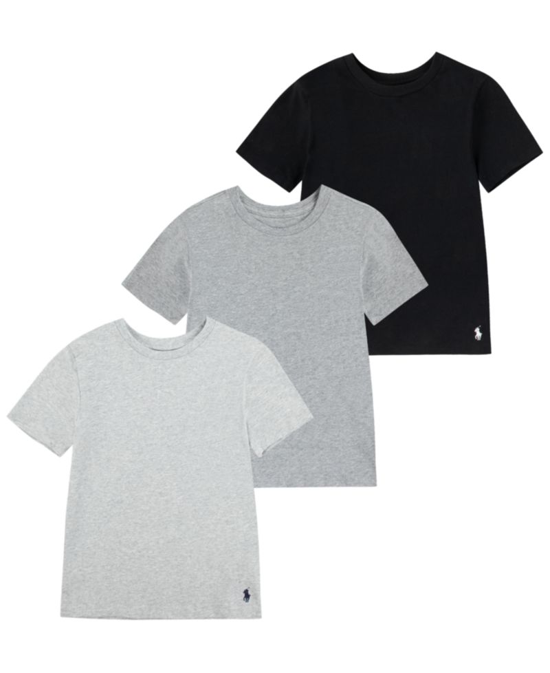 Boys' 8-20 Crewneck Undershirts, 3-Pack