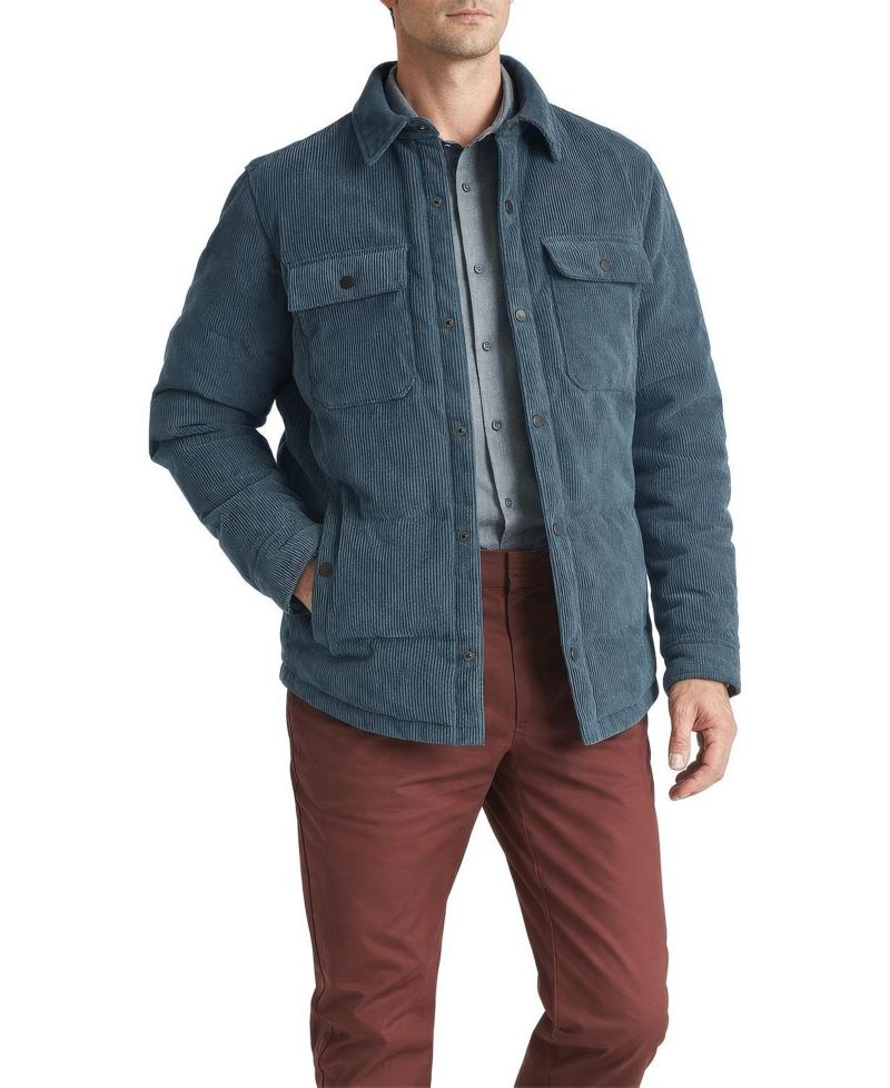 Men's Insulated Puff Corduroy Shirt Jacket