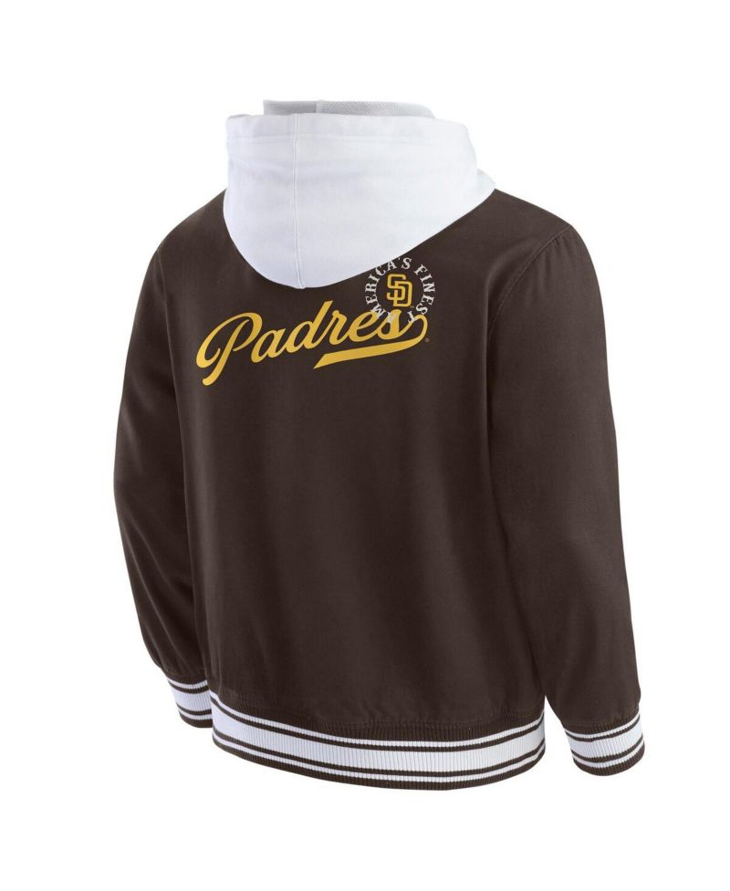 Darius Rucker Collection by Men's Brown San Diego Padres Full-Snap Hooded Jacket