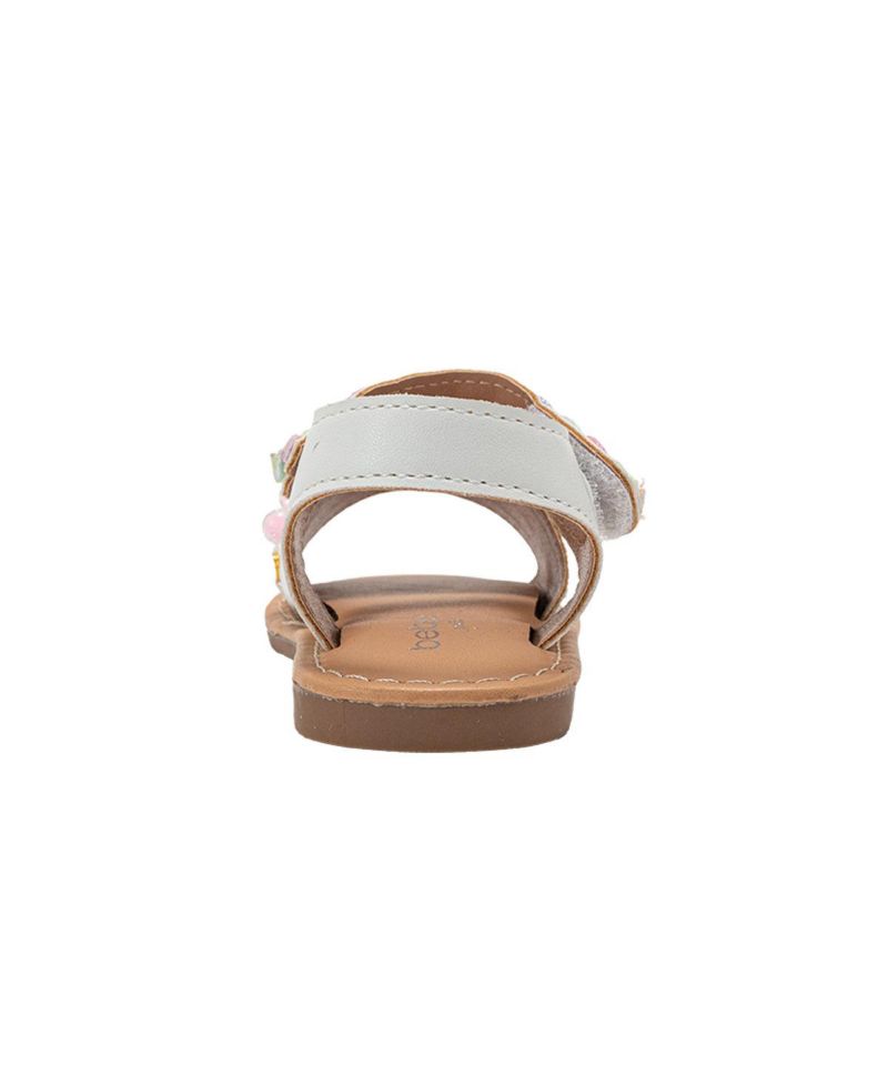 Big Girls Girl's Fashion Sandals - Dressy Shoes with Glitter Braid and Bracelet Accent
