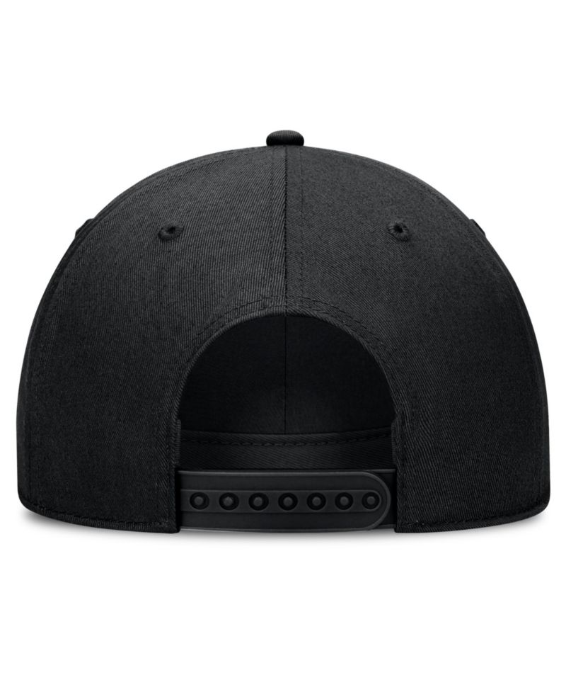 Men's and Women's Black Michigan Wolverines Campus Prep Tonal Rope Rise 5-Panel Adjustable Hat
