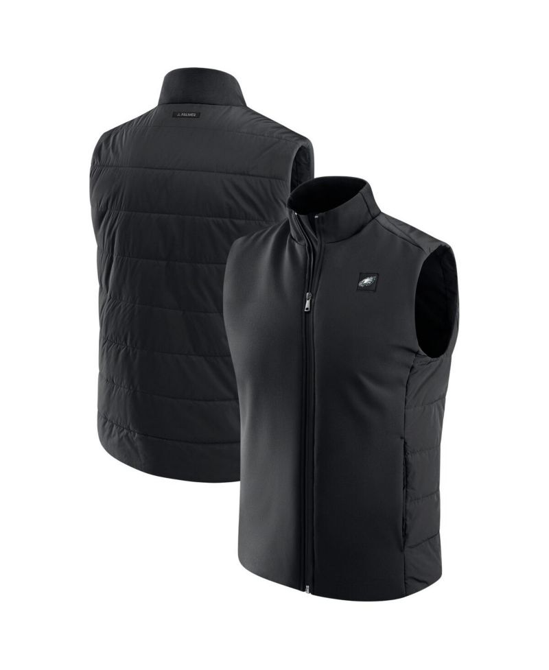 Men's Black Philadelphia Eagles Front Office Full-Zip Vest