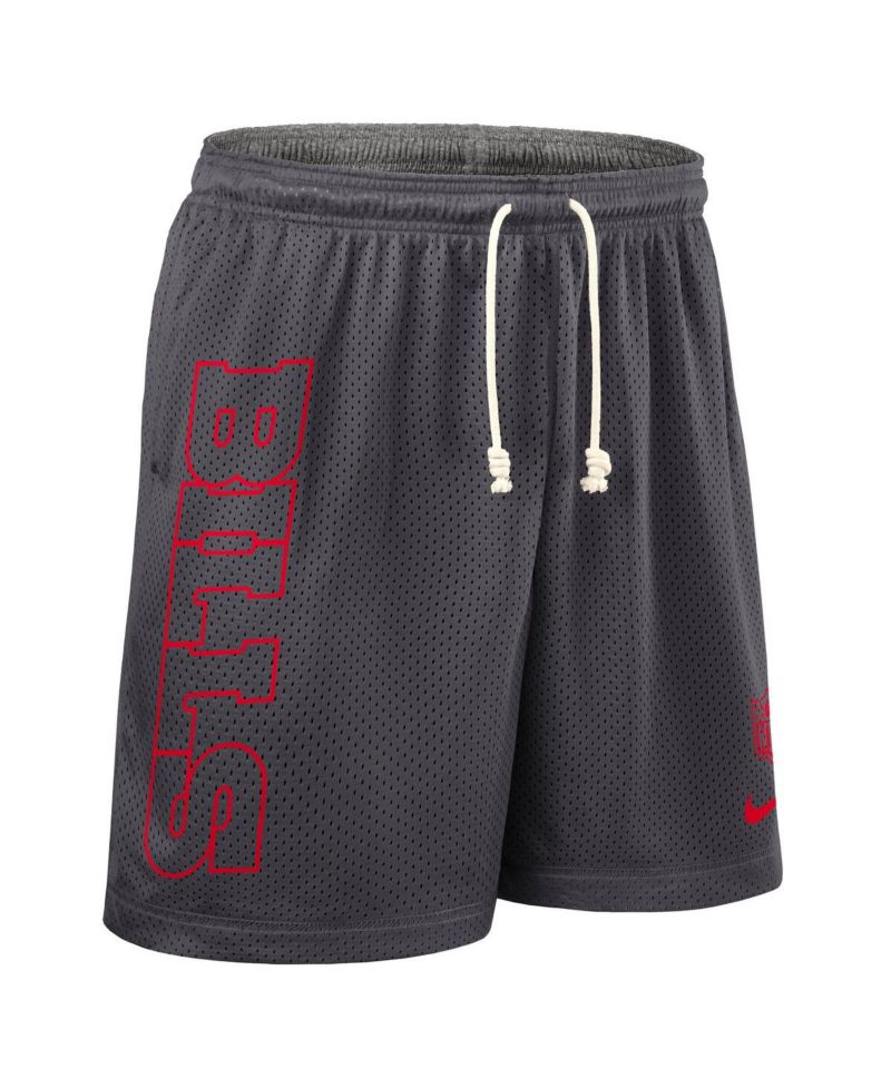 Men's Gray Buffalo Bills Sideline Reversible Performance Shorts