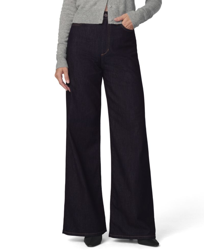 Petite Mia High-Rise Wide-Leg Stretch Jeans