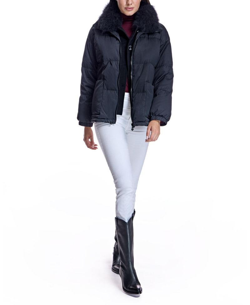 Women's Cashmere-Trimmed Puffer