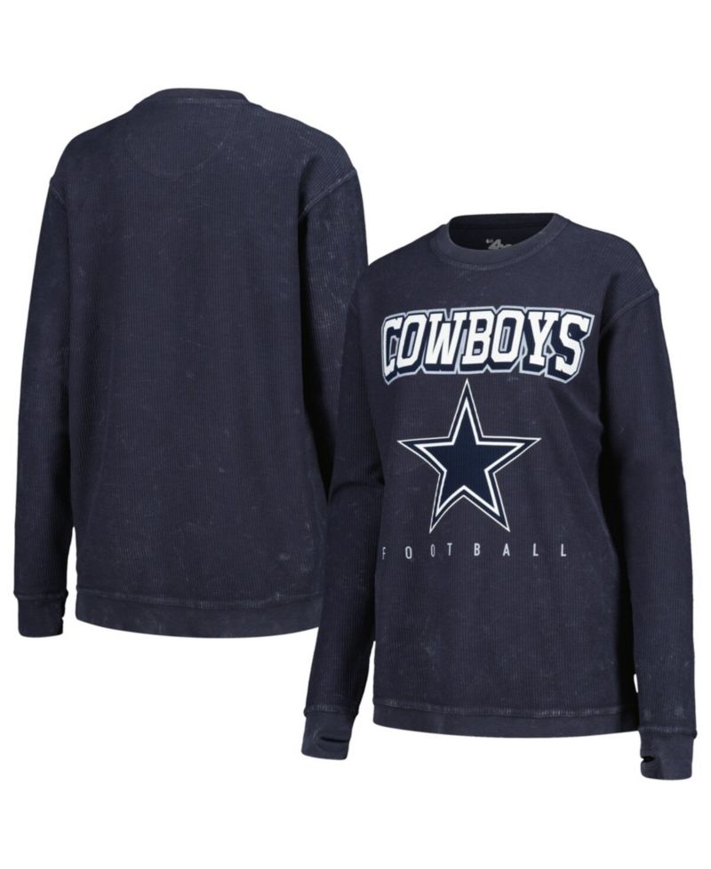 Women's Navy Dallas Cowboys Comfy Cord Pullover Sweatshirt