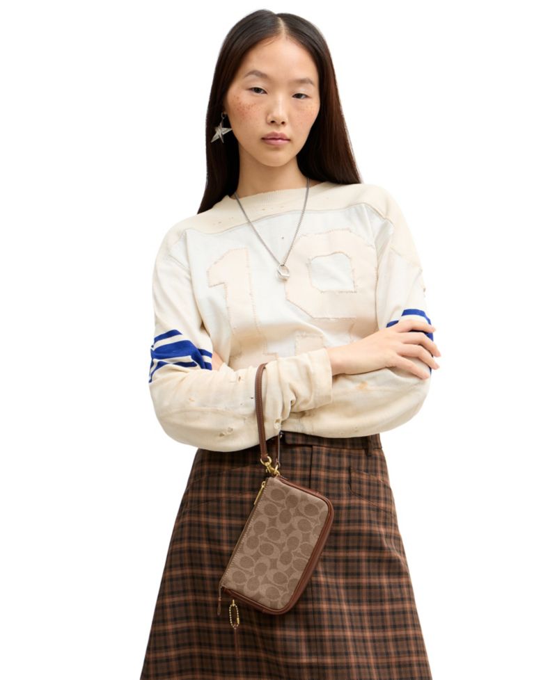 Plaza Mini Signature UpcraftedLeather Shoulder Bag 18