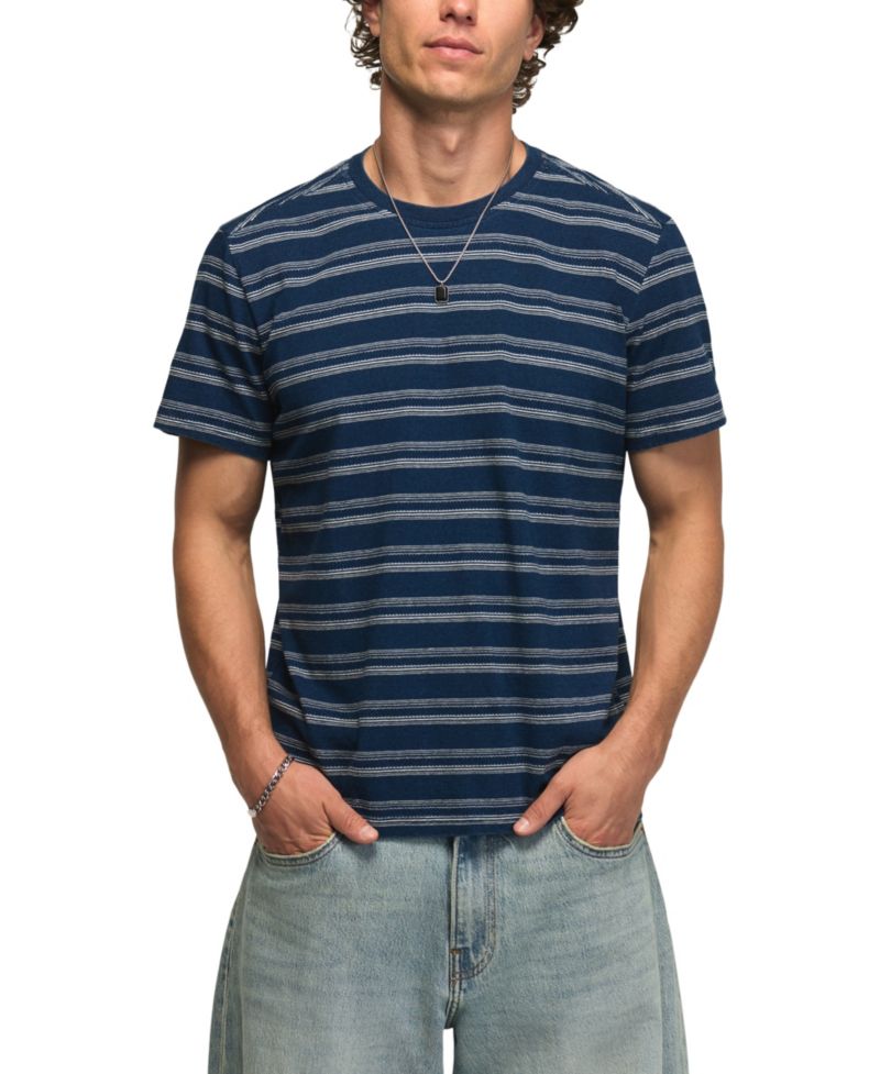 Men's Indigo Stripe Crewneck T-Shirt