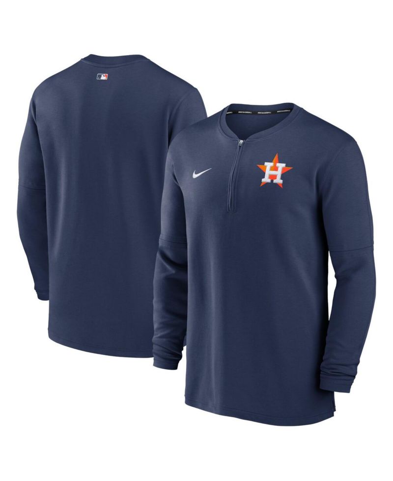 Men's Navy Houston Astros Authentic Collection Game Time Performance Quarter-Zip Top
