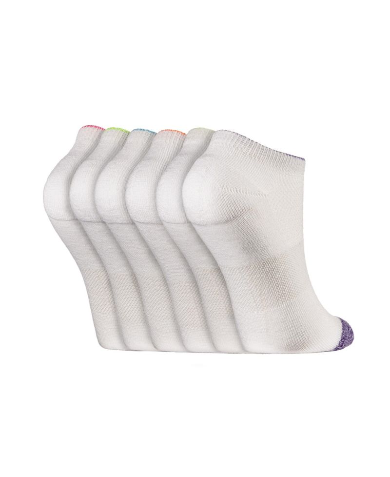 Women's Alabaster No-Show Sports Socks 6 Pack