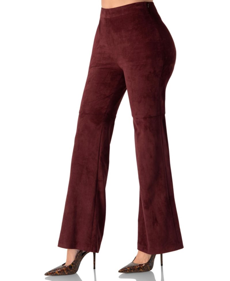 Women's Straight-Leg Faux-Suede Pants