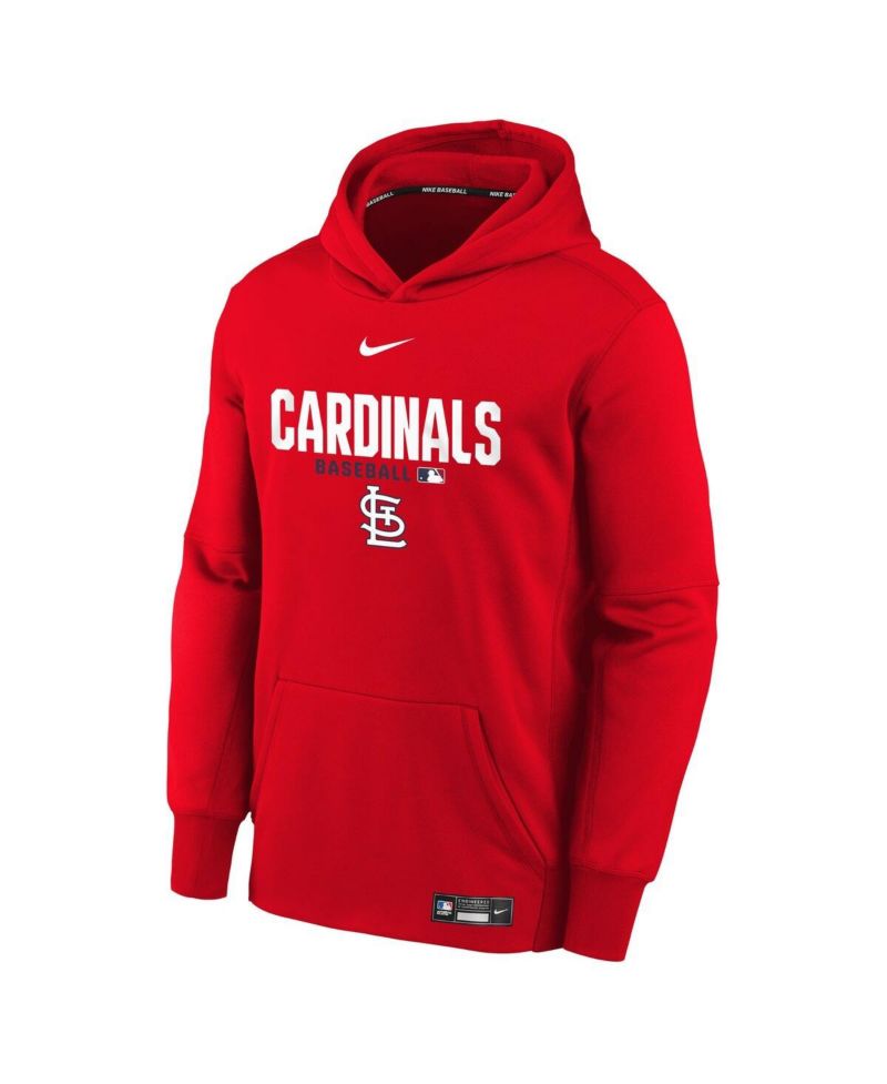 Big Boys and Girls Red St. Louis Cardinals Authentic Collection Therma-FIT Hoodie