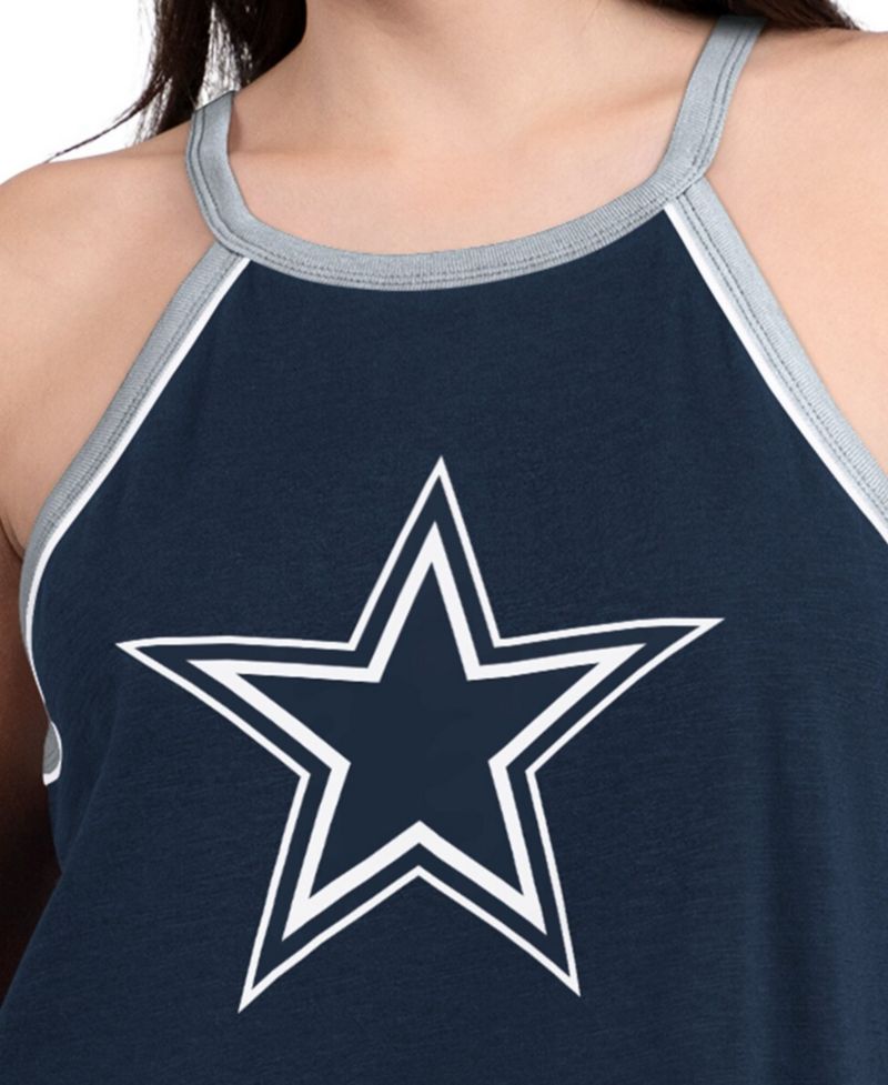 Women's Navy Dallas Cowboys Redemption Win Slub Tank Top