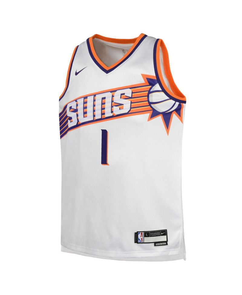 Big Boys Devin Booker White Phoenix Suns Swingman Jersey - Association