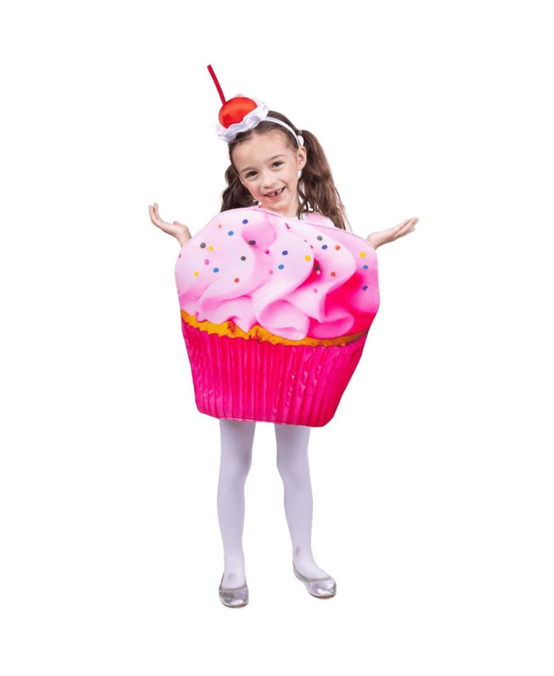 Pink Cupcake Tunic & Headband Costume Set - Kids Girls