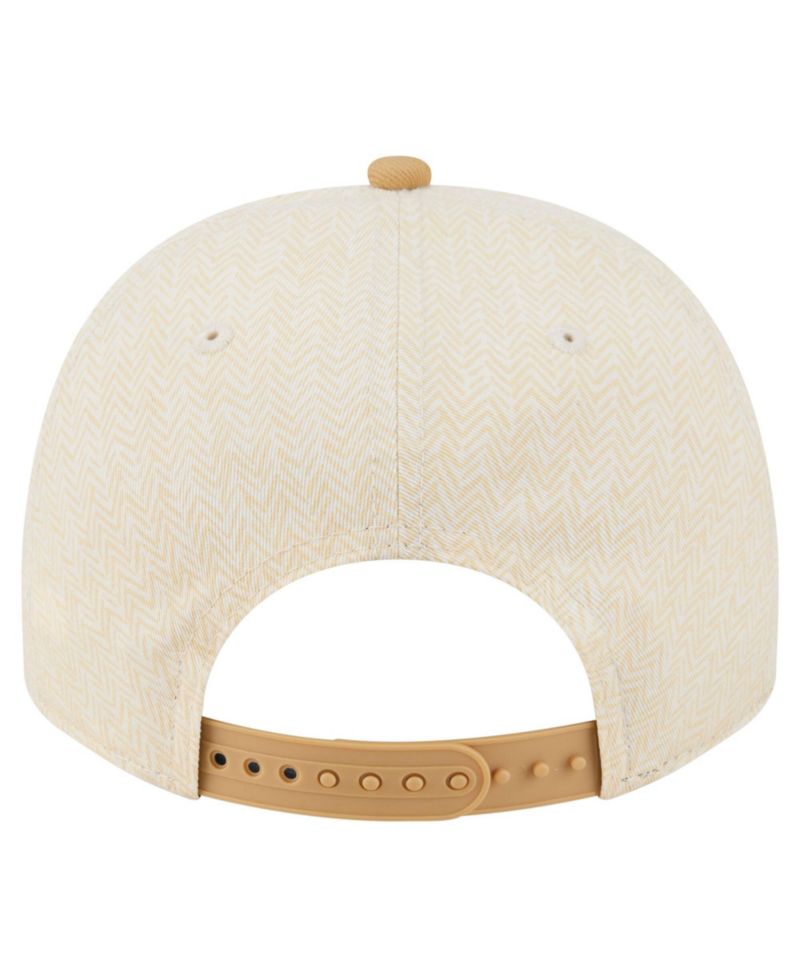 Men's Cream Miami Dolphins Herringbone 9FIFTY A-Frame Snapback Hat