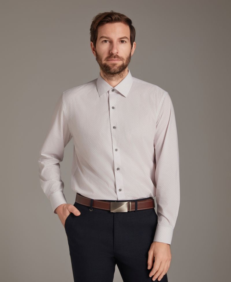 Men's Regular-Fit Micro Dot Dress Shirt