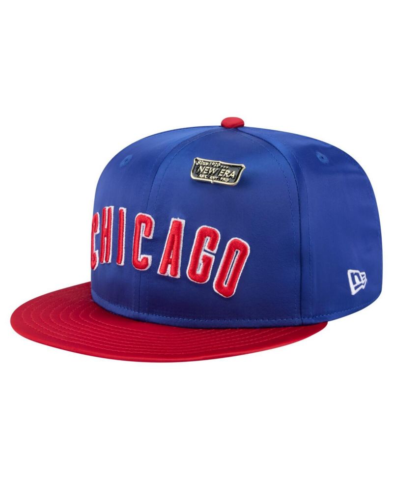 Men's Royal/Red Chicago Cubs Satin 59FIFTY Fitted Hat