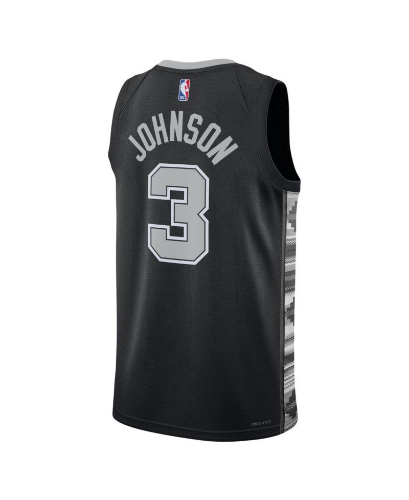 Men's and Women's Keldon Johnson Black San Antonio Spurs Swingman Jersey - Statement Edition