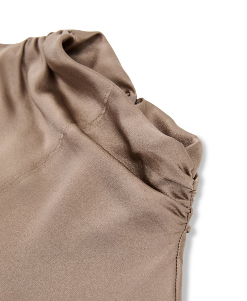 Women's Meena High-Neck Long-Sleeve Silk Blouse