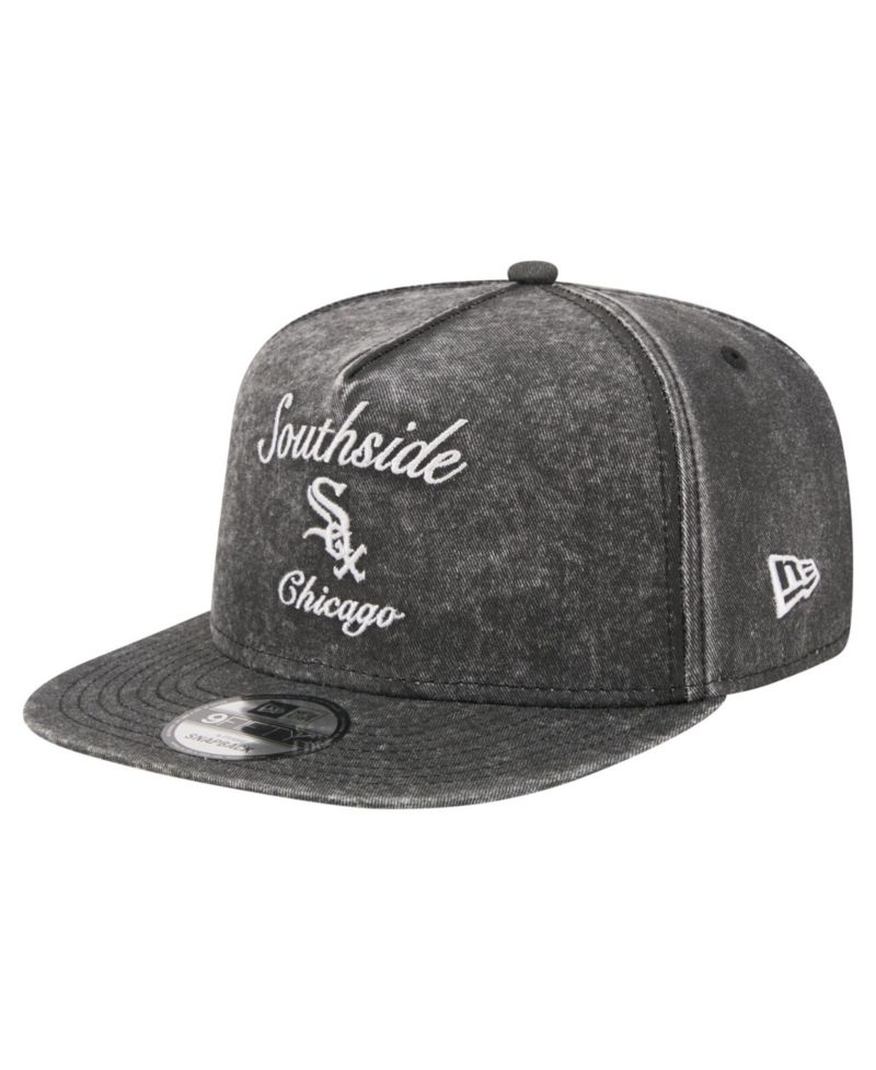 Men's Black Chicago White Sox City Slogan A-Frame 9FIFTY Snapback Hat