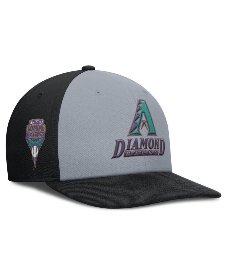 Men's Gray/Black Arizona Diamondbacks Pro Performance Snapback Hat
