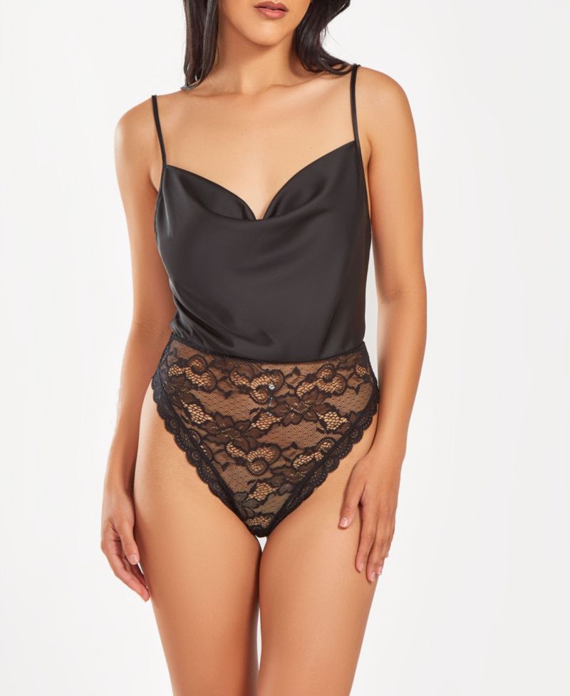 Women's 1 Piece Underwire Stretch Lace Lingerie Bodysuit