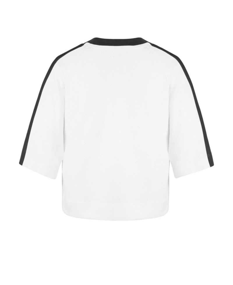 47 Brand Women's '47 White New Orleans Saints Big Overarch Drop Needle Raglan V-Neck T-Shirt