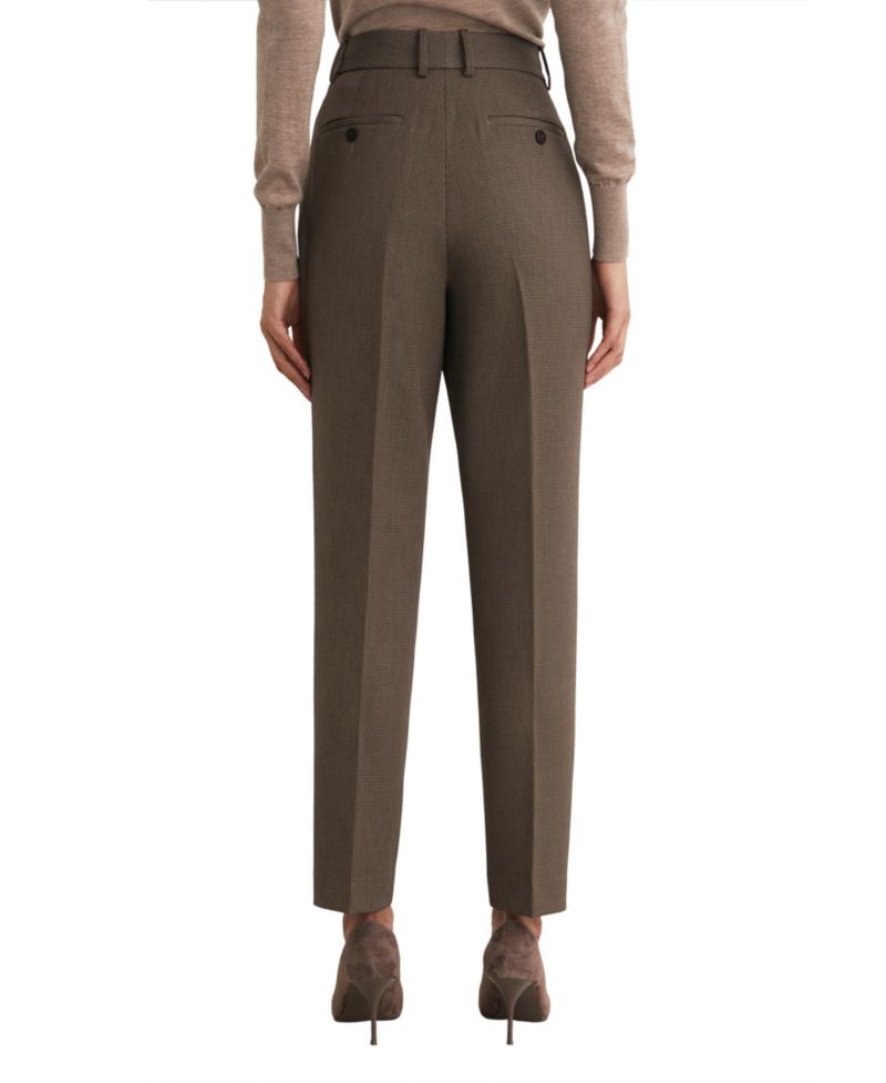 Petite Gabi Puppytooth Slim-Fit Trousers