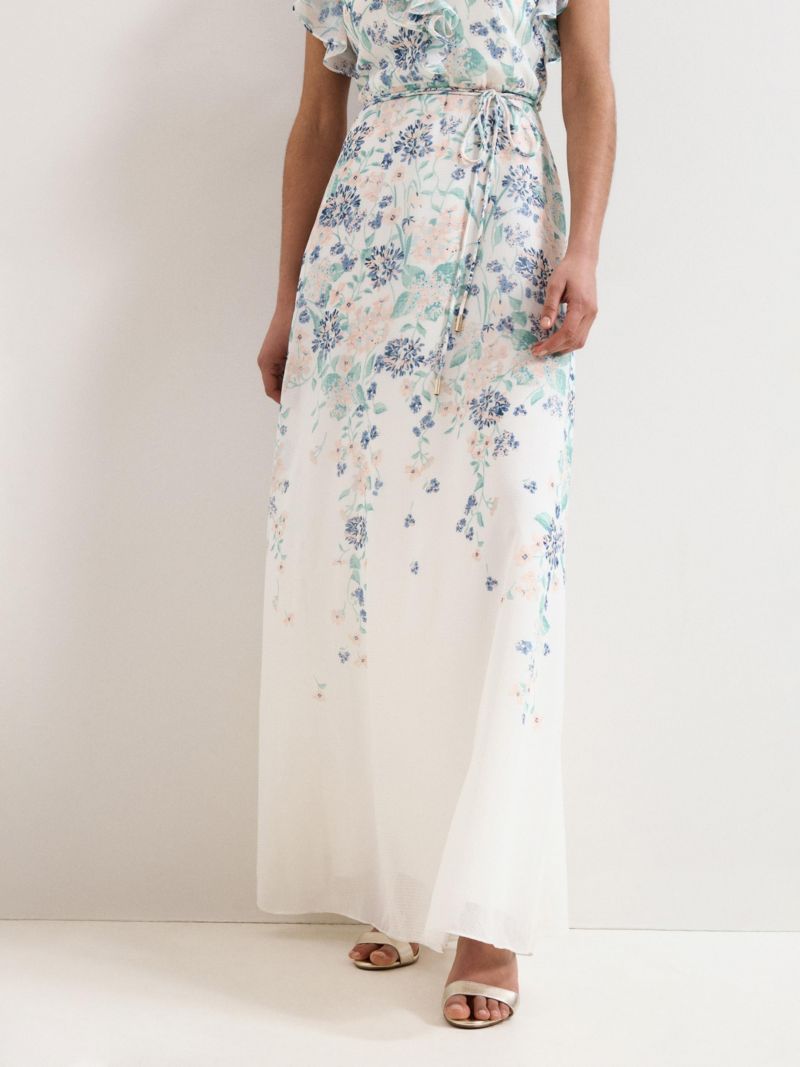 Women's Rachel Floral Ruffle Detail Maxi Dress