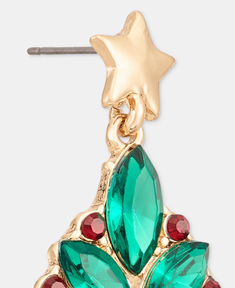 Christmas Tree Post Drop Earrings