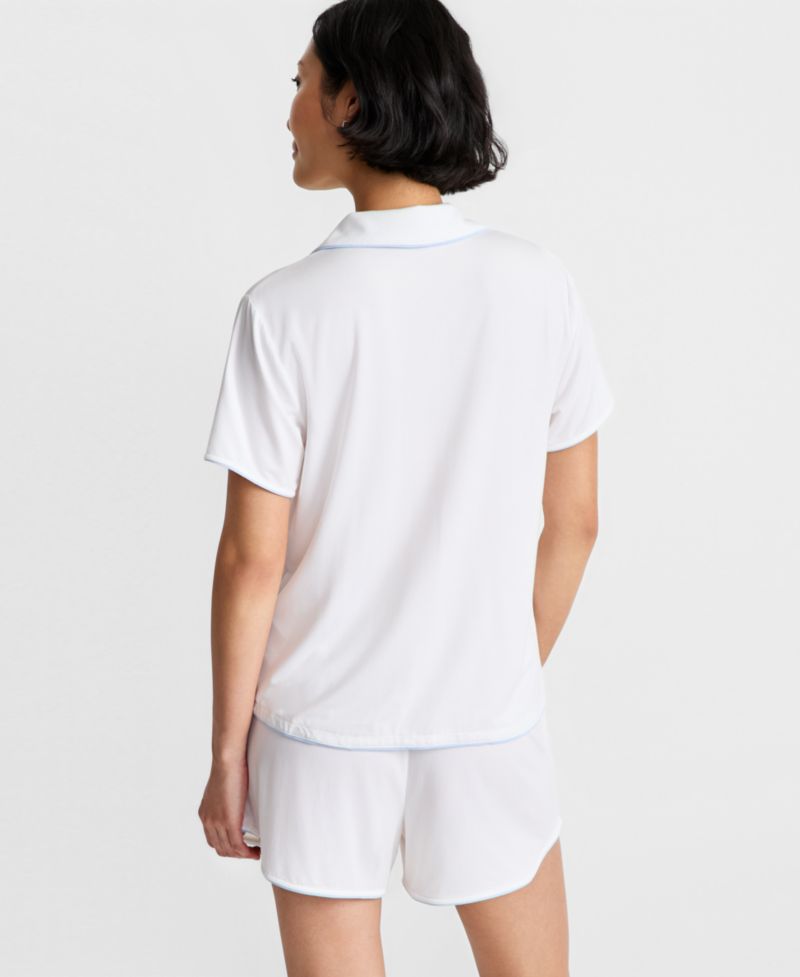 Women's Modal Fluid Knit Notched-Collar Pajama Set XS-3X