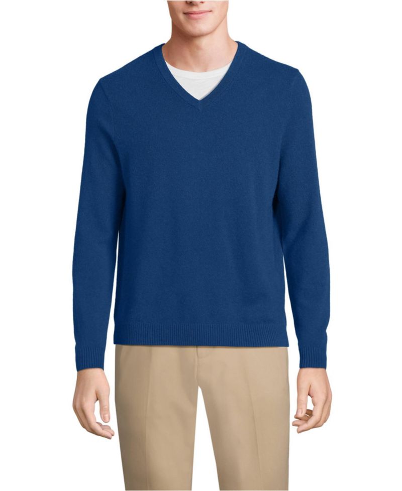 Men's Fine Gauge Cashmere V-neck Sweater