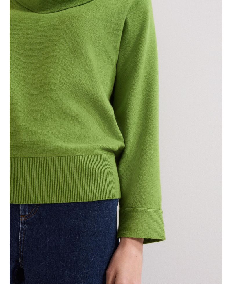 Women's Ribbed Detailing Rosalie Cowl Jumper
