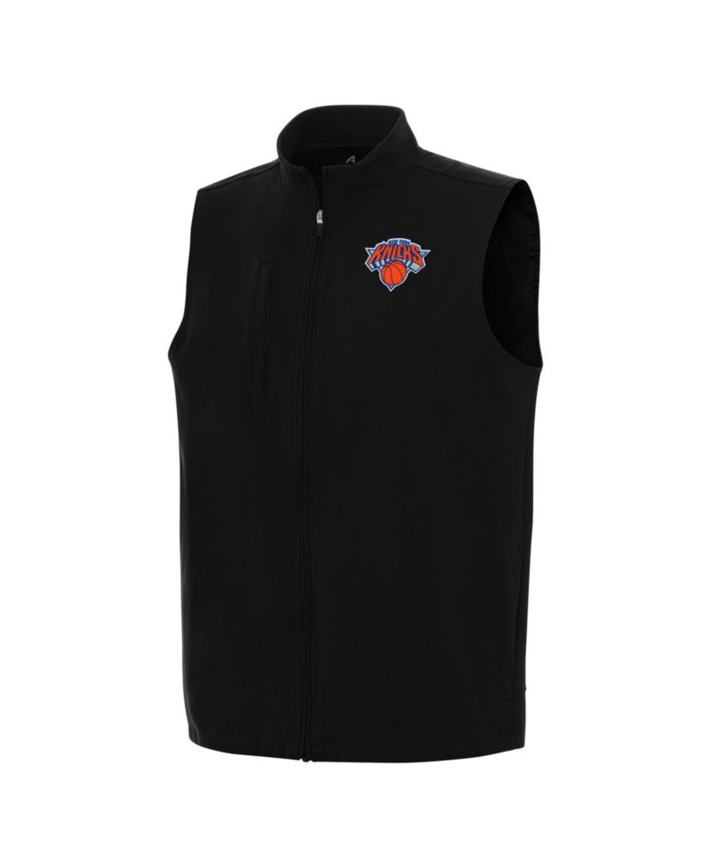 Men's Black New York Knicks Regard Full-Zip Vest