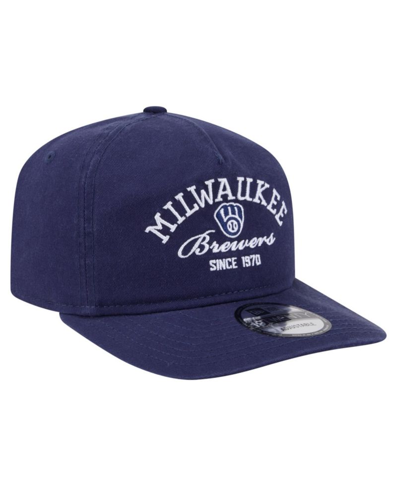 Men's Navy Milwaukee Brewers Stacked 19TWENTY Adjustable Hat