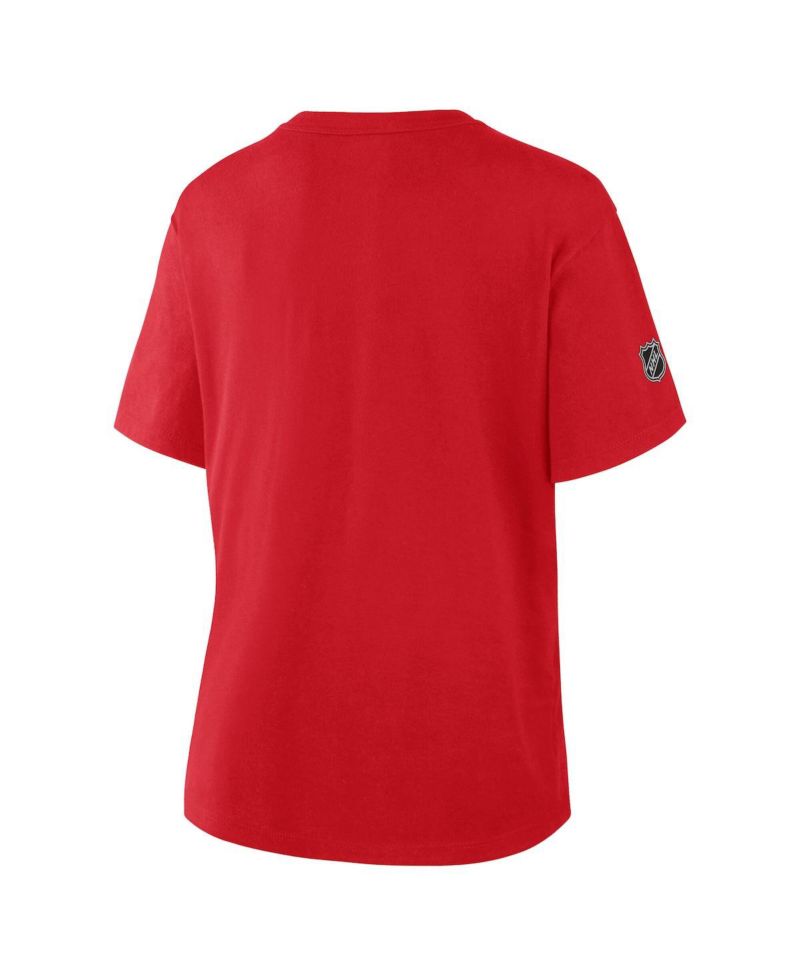 Women's Red Chicago Blackhawks Centennial Celebration T-Shirt