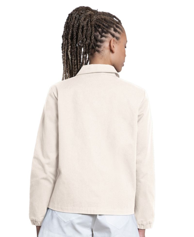 Women's Cream Los Angeles Dodgers Cooperstown First Down Full-Snap Coaches Jacket