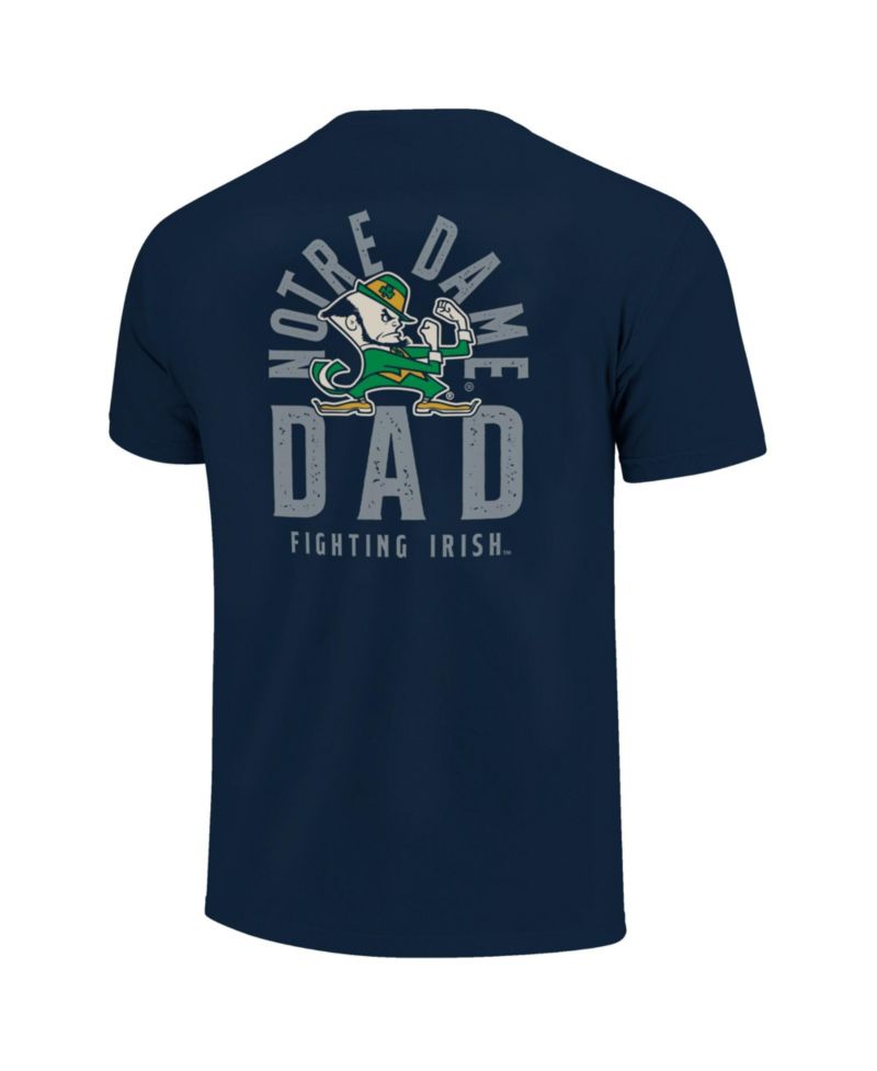 Men's Navy Notre Dame Fighting Irish Father's Day Mascot Overlay T-Shirt