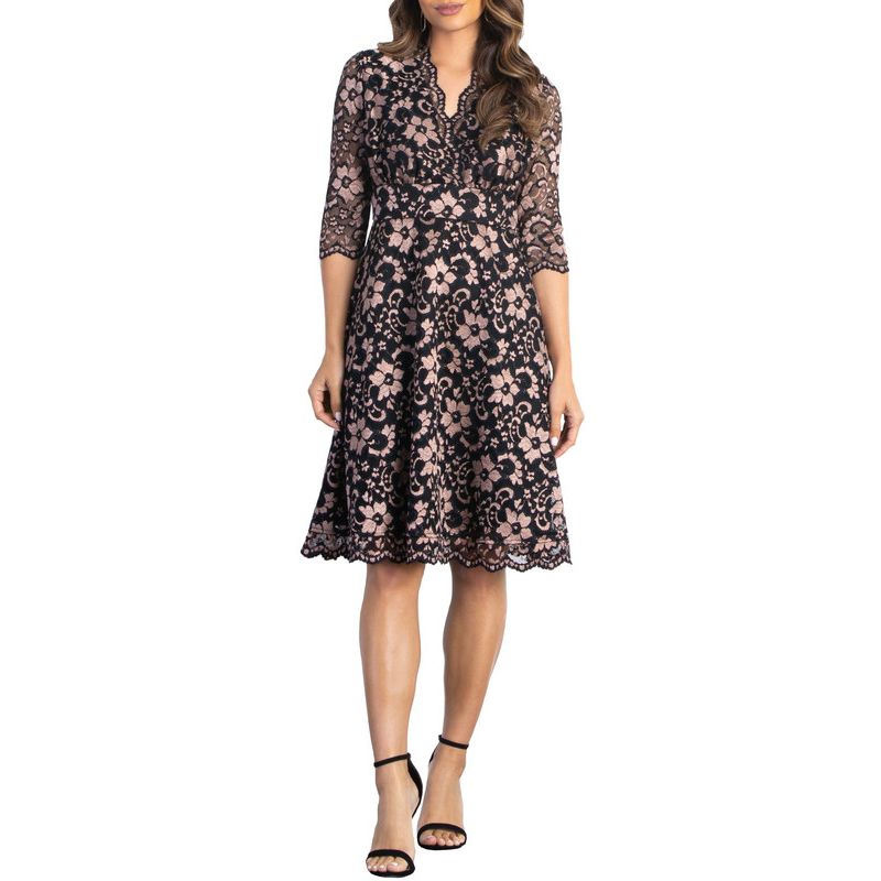 Women's Mon Cherie Floral Lace Cocktail Dress