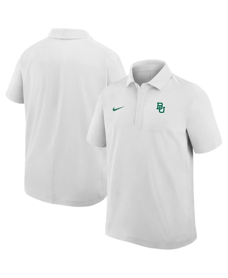 Men's White Baylor Bears Woven Polo Shirt