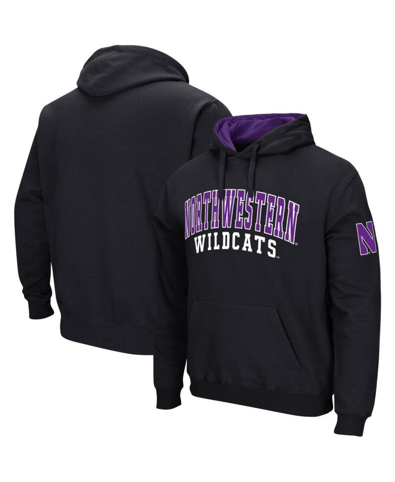 Men's Black Northwestern Wildcats Double Arch Pullover Hoodie