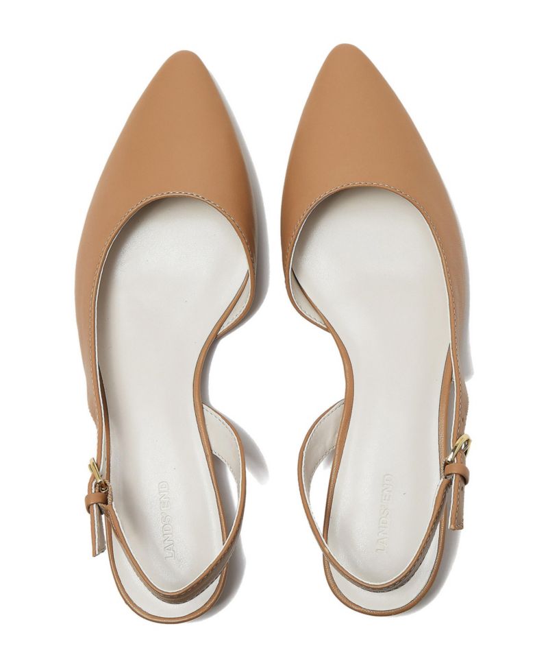 Women's Leather Slingback Low Heels