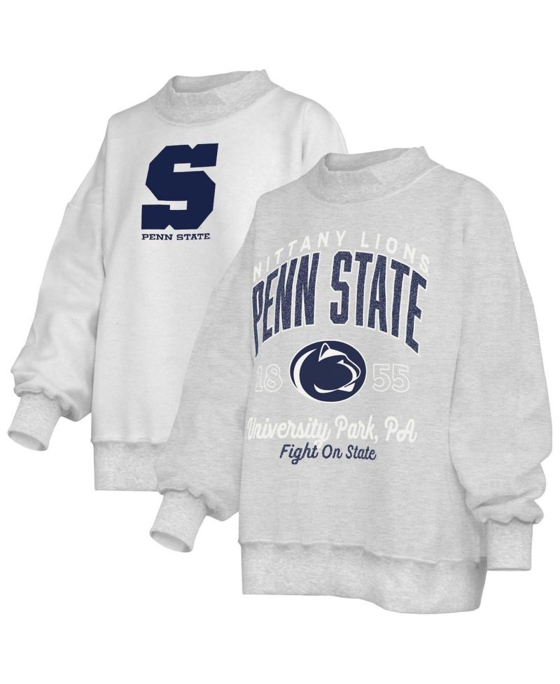 Women's Heather Gray Penn State Nittany Lions Reversible Sweatshirt
