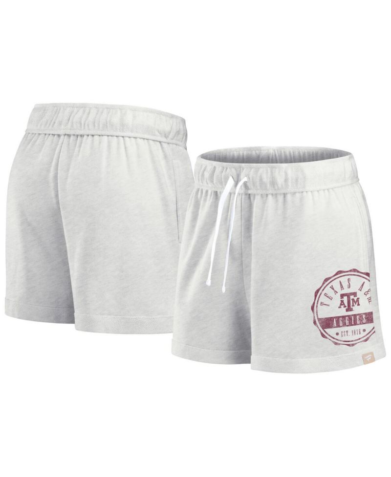 Women's Oatmeal Texas A&M Aggies Win Badge Shorts